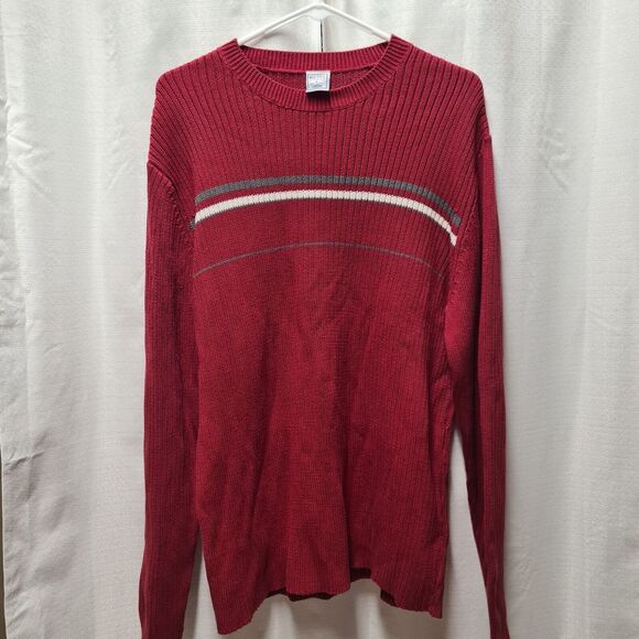OLD NAVY Mens Large Pullover Sweater Red Long Sleeve - Picture 1 of 2